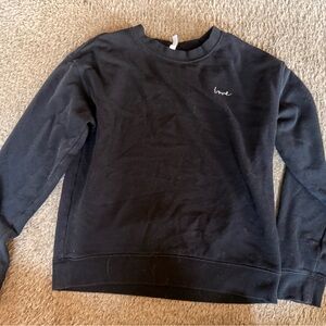 H & M Black Graphic Crewneck